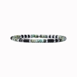 Bracelet Leo turquoise africaine et onyx