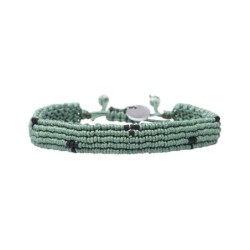Bracelet César noir kaki royal