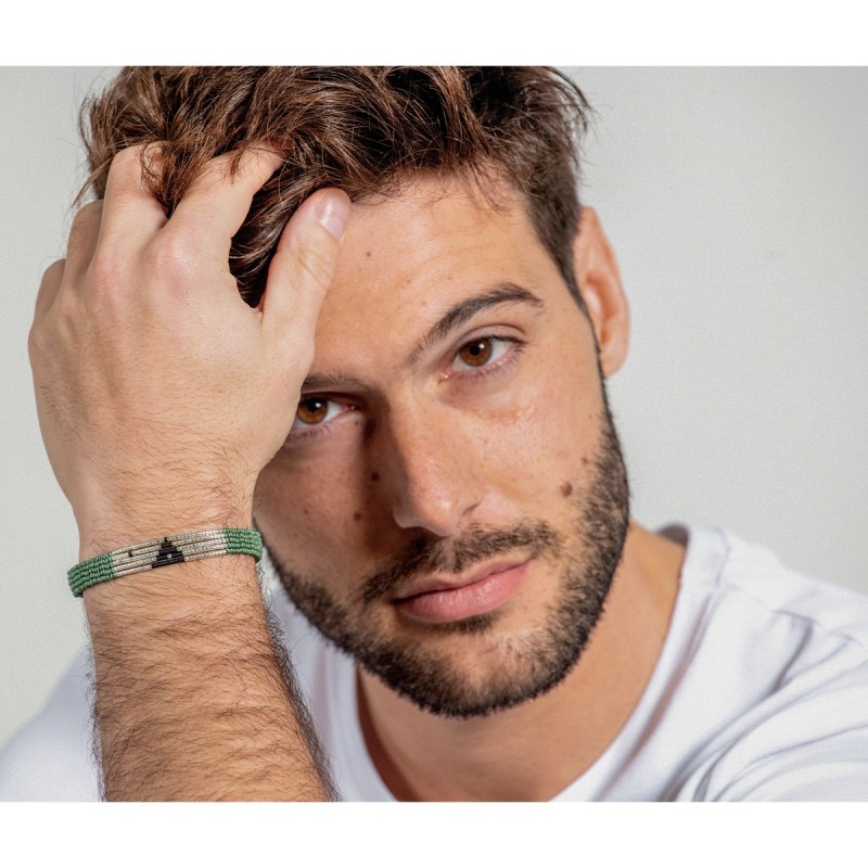 Bracelet César noir kaki majestueux