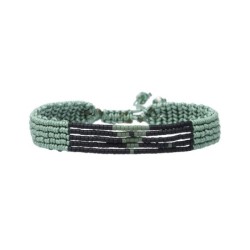 Bracelet César noir kaki grandiose