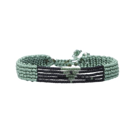 Bracelet César noir kaki grandiose
