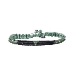 Bracelet César noir kaki noble