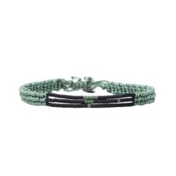 Bracelet César noir kaki monarque