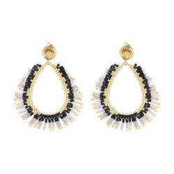 Paire de boucles d'oreilles Maya Black édition