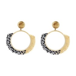 Paire de boucles d'oreilles Tal Black édition