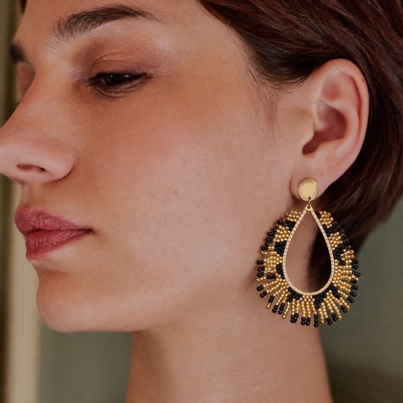 Boucles doreilles Maya Tigre | Perles Miyuki | Belle mais pas que