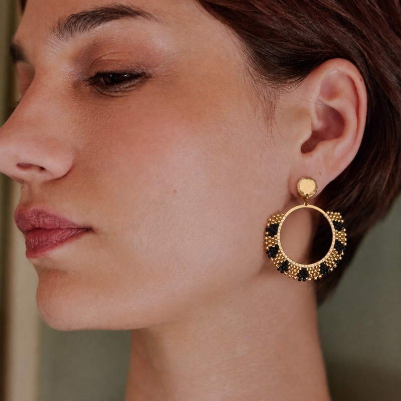 Boucles doreilles Tal Tigre | Perles Miyuki | Belle mais pas que
