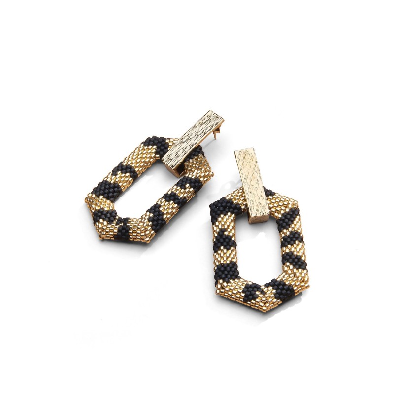 Boucles doreilles Cléa Tigre | Perles Miyuki | Belle mais pas que
