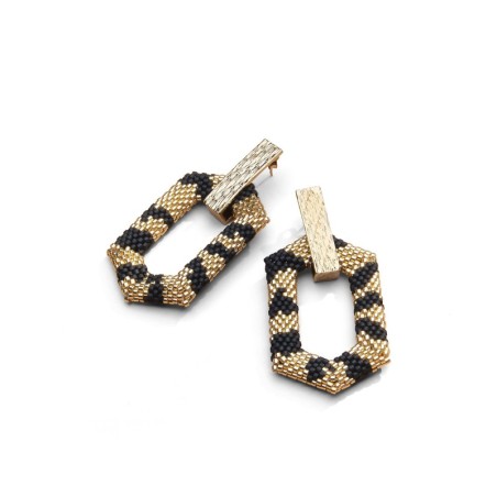 Boucles doreilles Cléa Tigre | Perles Miyuki | Belle mais pas que