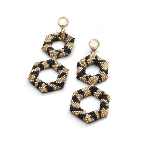 Boucles doreilles Lisa Tigre | Perles Miyuki | Belle mais pas que