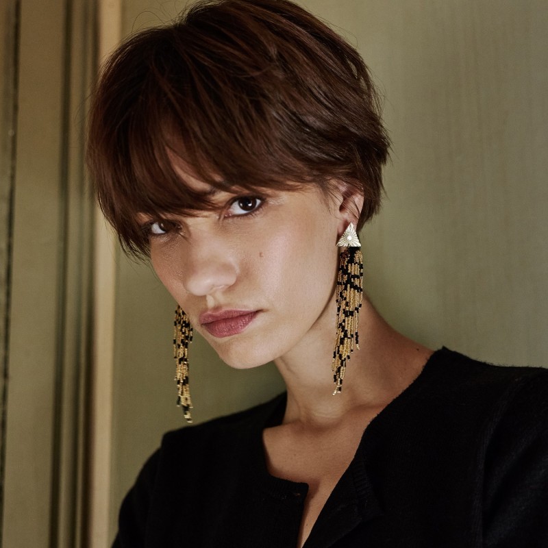 Boucles doreilles Carma Tigre | Perles Miyuki | Belle mais pas que