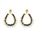 boucles doreilles Maya Black édition | Perles Miyuki | Belle mais pas que