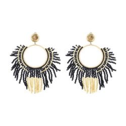 Boucles d’oreilles Isla Black édition | Perles Miyuki | Belle mais pas que