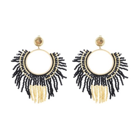 Boucles doreilles Isla Black édition | Perles Miyuki | Belle mais pas que