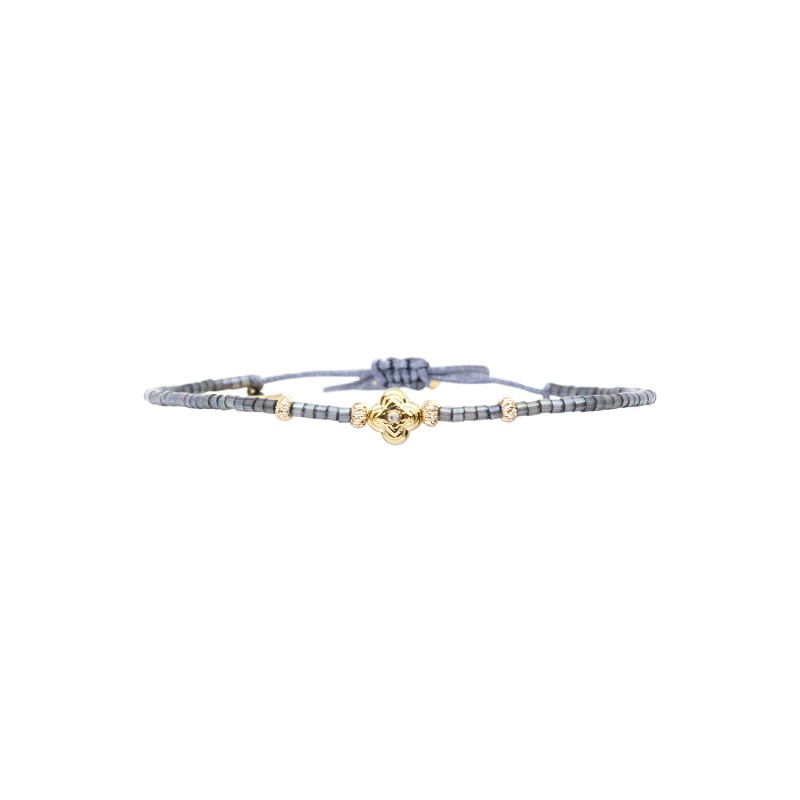 Bracelet Hizya anthracite graphique | Perles Miyuki