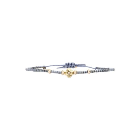 Bracelet Hizya anthracite graphique | Perles Miyuki