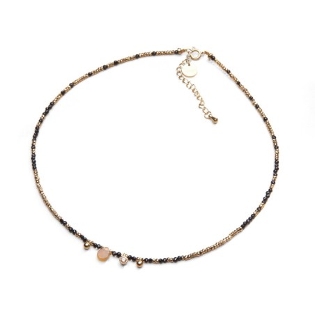 Collier Gabrielle spinelle noir | Pierres naturelles | Belle mais pas que