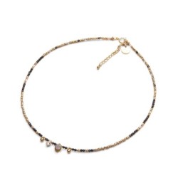 Collier Gabrielle spinelle noir & zircon jaune | Belle mais pas que