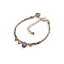 Bracelet Gabrielle tourmaline verte & agate rouge profond | Belle mais pas que