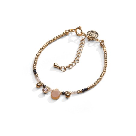 Bracelet Gabrielle spinelle noir & zircon jaune | Belle mais pas que